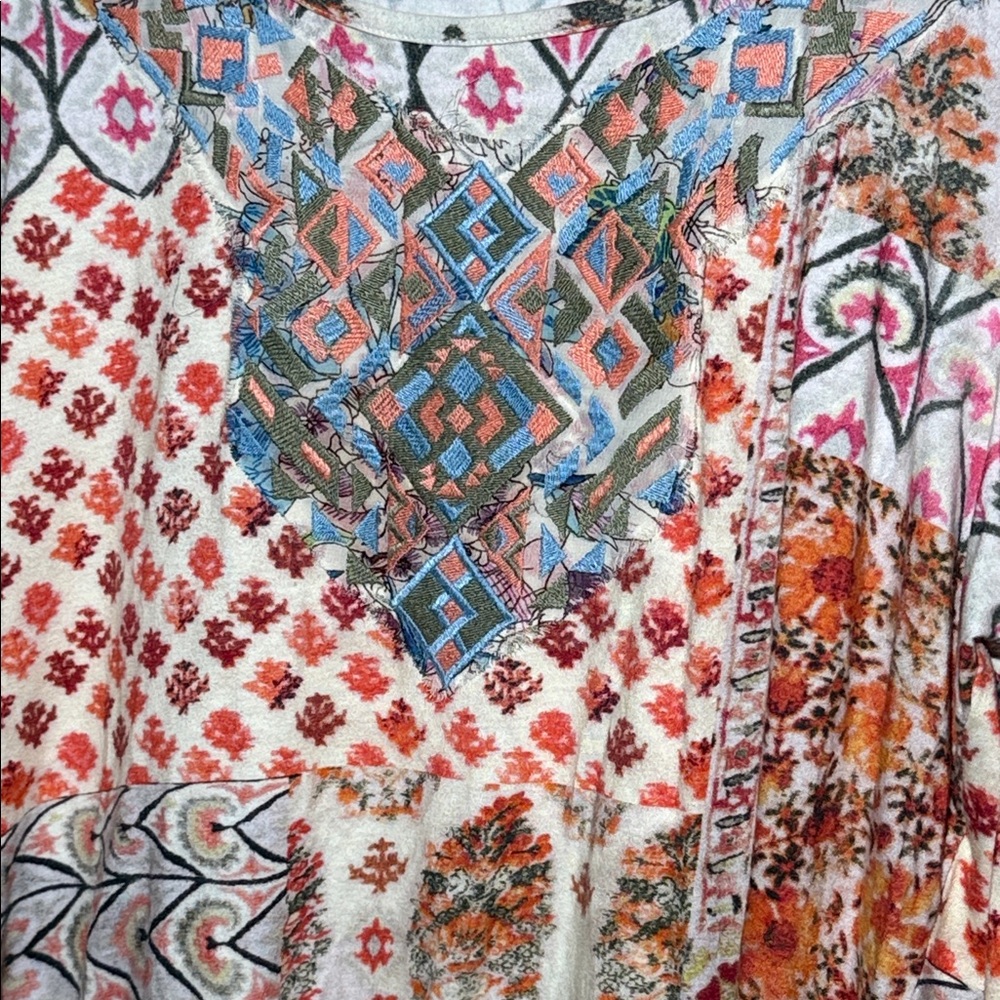 Sundance Multicolor Patterned Top Embroidered - Picture 3 of 5